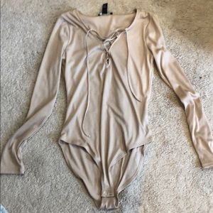 gold tie down body suit